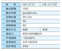HS-Z112防水雙向拉繩開(kāi)關(guān)價(jià)格合理